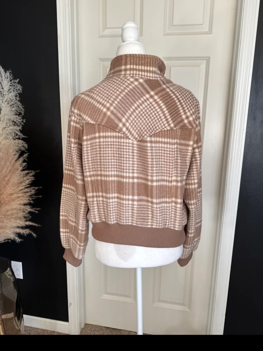 Anthropologie Avec Les Filles Plaid Bomber Jacket size Large - Picture 10 of 12